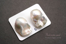 画像をギャラリービューアに読み込む, (バラ/ペア)高品質 淡水 パール オイスター バロック 白 穴なし ルース