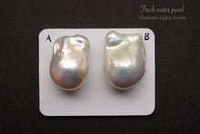 画像をギャラリービューアに読み込む, (バラ/ペア)高品質 淡水 パール オイスター バロック 白 穴なし ルース