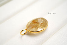 Load image into Gallery viewer, (No.46-60)宝石質 ジェムストーン ルース 銀製フレーム(K18GP) ペンダントトップ