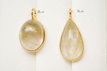 Load image into Gallery viewer, (No.46-60)宝石質 ジェムストーン ルース 銀製フレーム(K18GP) ペンダントトップ