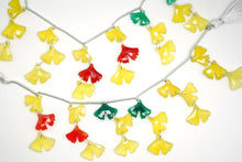 画像をギャラリービューアに読み込む, マルチカラーオニキス イチョウの葉っぱ ダブルホール 銀杏