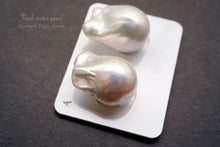 画像をギャラリービューアに読み込む, (バラ/ペア)高品質 淡水 パール オイスター バロック 白 穴なし ルース