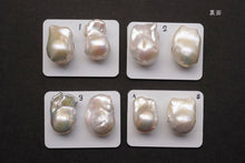 画像をギャラリービューアに読み込む, (バラ/ペア)高品質 淡水 パール オイスター バロック 白 穴なし ルース