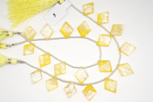 画像をギャラリービューアに読み込む, (2pc/1連)イエロークォーツァイト MOP シェル フラワーカービング