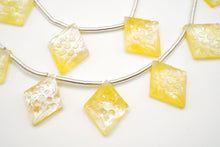 画像をギャラリービューアに読み込む, (2pc/1連)イエロークォーツァイト MOP シェル フラワーカービング