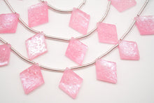 画像をギャラリービューアに読み込む, (2pc/1連)ピンククォーツァイト MOP シェル フラワーカービング