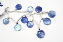 画像をギャラリービューアに読み込む, クリスタル+MOP+ラピスラズリ フラワーカービング オクタゴン カボション