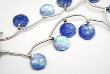 画像をギャラリービューアに読み込む, クリスタル+MOP+ラピスラズリ フラワーカービング オクタゴン カボション