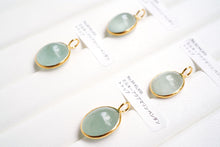 画像をギャラリービューアに読み込む, (No.81-95)宝石質 ジェムストーン ルース 銀製フレーム(K18GP) ペンダントトップ