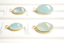 画像をギャラリービューアに読み込む, (No.81-95)宝石質 ジェムストーン ルース 銀製フレーム(K18GP) ペンダントトップ