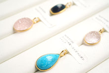 画像をギャラリービューアに読み込む, (No.81-95)宝石質 ジェムストーン ルース 銀製フレーム(K18GP) ペンダントトップ