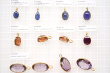 画像をギャラリービューアに読み込む, (No.101-113)宝石質 ジェムストーン ルース 銀製フレーム(K18GP) ペンダントトップ