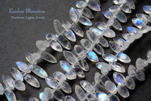 画像をギャラリービューアに読み込む, (半連/1連)レインボームーンストーン 25cm ファセットマーキス