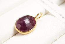 画像をギャラリービューアに読み込む, (No.101-113)宝石質 ジェムストーン ルース 銀製フレーム(K18GP) ペンダントトップ