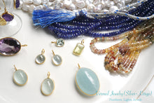 画像をギャラリービューアに読み込む, (No.101-113)宝石質 ジェムストーン ルース 銀製フレーム(K18GP) ペンダントトップ