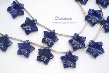 画像をギャラリービューアに読み込む, (2pc/1連)上質 デュモルチェライト ジャスミン フラワー カービング