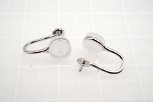 画像をギャラリービューアに読み込む, (ロジウムメッキ) 銀製 イヤリング イヤークリップ SV925 パーツ