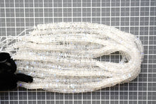 画像をギャラリービューアに読み込む, (半連/1連)宝石質 ホワイトラブラドライト レインボームーンストーン ワッシャー / タイヤ