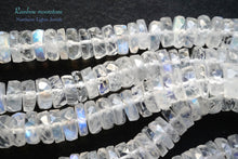 画像をギャラリービューアに読み込む, (半連/1連)宝石質 ホワイトラブラドライト レインボームーンストーン ワッシャー / タイヤ