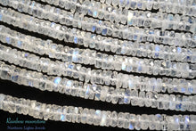 画像をギャラリービューアに読み込む, (半連/1連)宝石質 ホワイトラブラドライト レインボームーンストーン ワッシャー / タイヤ