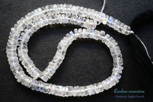 画像をギャラリービューアに読み込む, (半連/1連)宝石質 ホワイトラブラドライト レインボームーンストーン ワッシャー / タイヤ