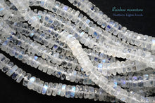 画像をギャラリービューアに読み込む, (半連/1連)宝石質 ホワイトラブラドライト レインボームーンストーン ワッシャー / タイヤ