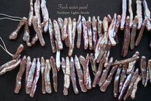 Load image into Gallery viewer, (半連/1連)高品質 パープルゴールド びわ風/スティック 22-30×4mm