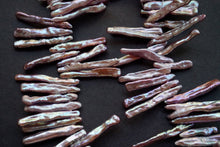 Load image into Gallery viewer, (半連/1連)高品質 パープルゴールド びわ風/スティック 22-30×4mm