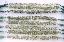 Load image into Gallery viewer, (M,L/半連,1連)宝石質 グリーンルチルクォーツ ファセットドロップ アクチノライトインクォーツ