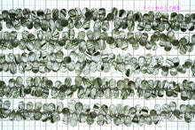 Load image into Gallery viewer, (M,L/半連,1連)宝石質 グリーンルチルクォーツ ファセットドロップ アクチノライトインクォーツ