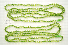 画像をギャラリービューアに読み込む, (ポテト/ロンデル120cm)琥珀 グリーンアンバー さざれ ポテト 草木染め ネックレス