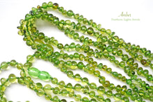 画像をギャラリービューアに読み込む, (ポテト/ロンデル120cm)琥珀 グリーンアンバー さざれ ポテト 草木染め ネックレス