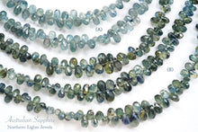 画像をギャラリービューアに読み込む, (A/B)宝石質 オーストラリア産 非加熱 サファイア 小粒 ドロップ