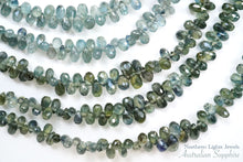 画像をギャラリービューアに読み込む, (A/B)宝石質 オーストラリア産 非加熱 サファイア 小粒 ドロップ