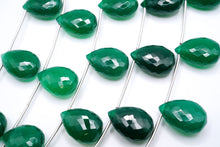 Load image into Gallery viewer, (Half Strand/1 Strand) High Quality Large Green Onyx Flat Chandelier Cut Micro Cut