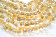 画像をギャラリービューアに読み込む, (半連/1連)宝石質 シトリン ファセットドロップ