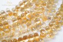 画像をギャラリービューアに読み込む, (半連/1連)宝石質 シトリン ファセットドロップ