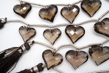 画像をギャラリービューアに読み込む, スモーキークォーツ ハートシェイプ チェッカーカット フェイス穴