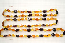 画像をギャラリービューアに読み込む, (45cm/52cm)宝石質 マルチカラー バルティック ミルキー アンバー ネックレス フラットタンブル