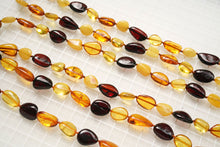 画像をギャラリービューアに読み込む, (45cm/52cm)宝石質 マルチカラー バルティック ミルキー アンバー ネックレス フラットタンブル