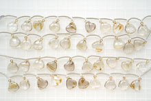 Load image into Gallery viewer, (2粒/1連)宝石質 ゴールデンルチルクォーツ K14gf ヒートン付き スムースハート