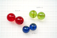 Load image into Gallery viewer, (No.1-3)琥珀 アンバー 片穴あき ペア ルース 丸玉 草木染