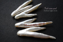 画像をギャラリービューアに読み込む, (モーブピンク/白)淡水パール ツリーブランチ ルース 上部横穴