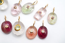 画像をギャラリービューアに読み込む, (#40-49) ジェムストーン K24 インレー ペンダントトップ 24金