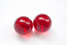 Load image into Gallery viewer, (No.1-3)琥珀 アンバー 片穴あき ペア ルース 丸玉 草木染
