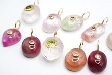 画像をギャラリービューアに読み込む, (#40-49) ジェムストーン K24 インレー ペンダントトップ 24金