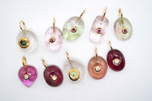 画像をギャラリービューアに読み込む, (#40-49) ジェムストーン K24 インレー ペンダントトップ 24金