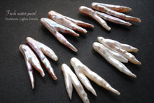 画像をギャラリービューアに読み込む, (モーブピンク/白)淡水パール ツリーブランチ ルース 上部横穴