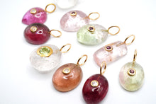 画像をギャラリービューアに読み込む, (#40-49) ジェムストーン K24 インレー ペンダントトップ 24金