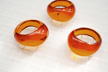 Load image into Gallery viewer, (17〜19号)琥珀 アンバー バルチックアンバー 甲丸 リング